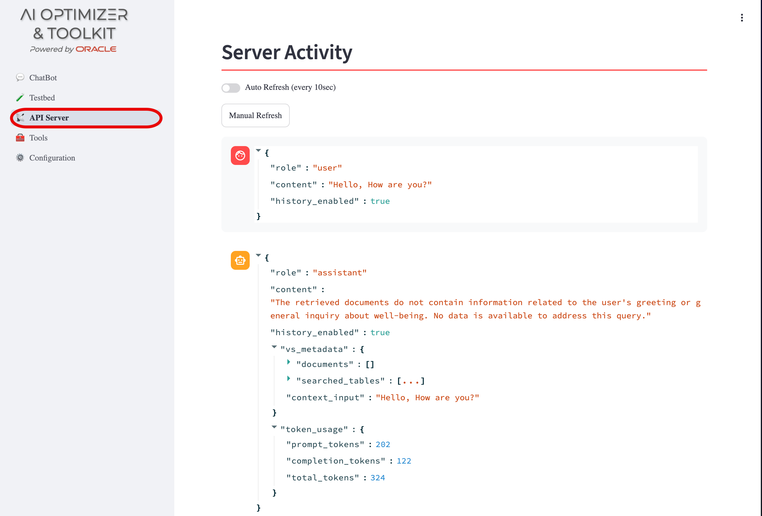 Server Activity