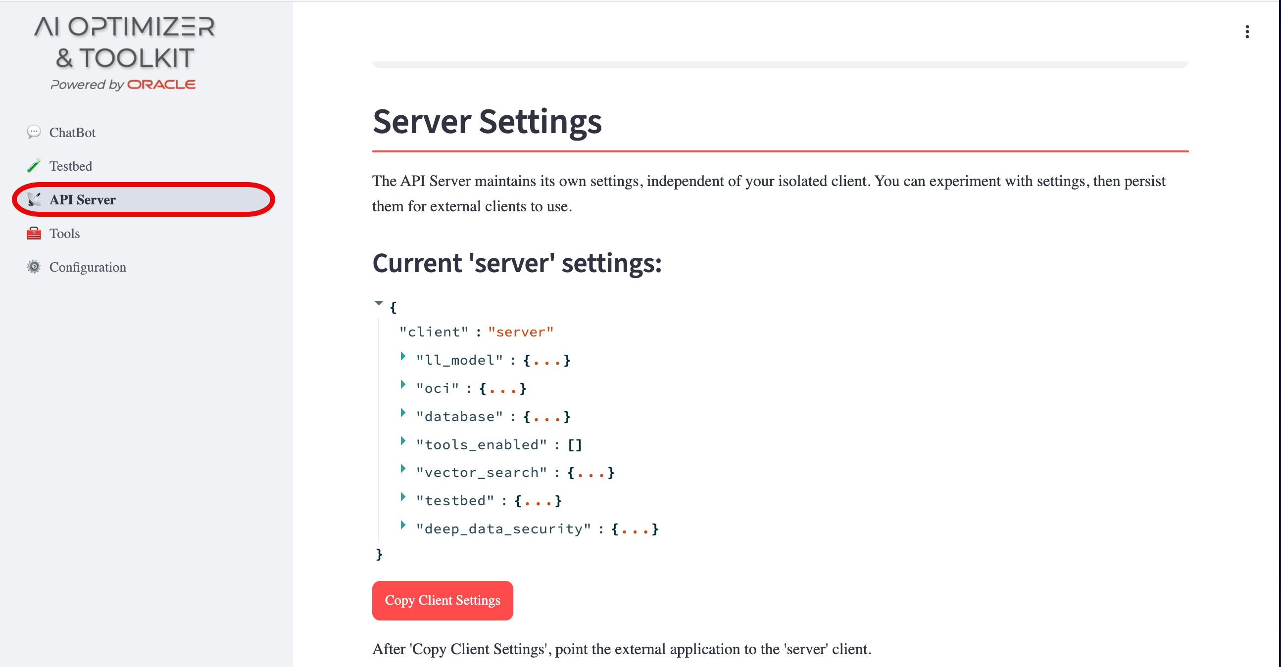Server Settings
