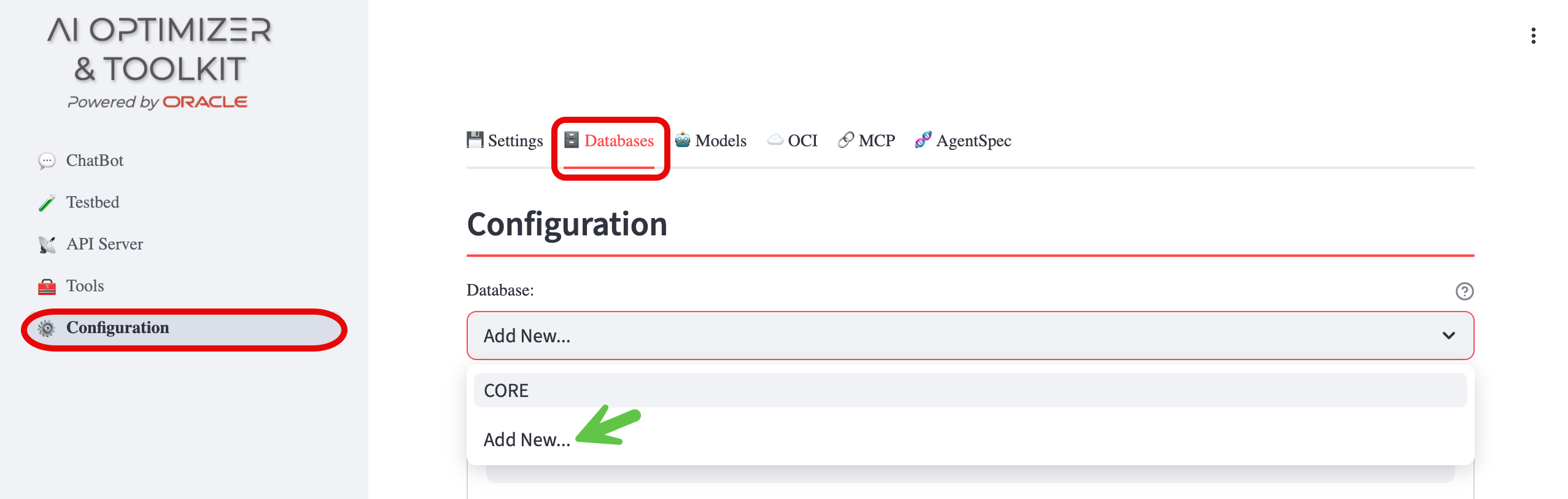 Database Add New