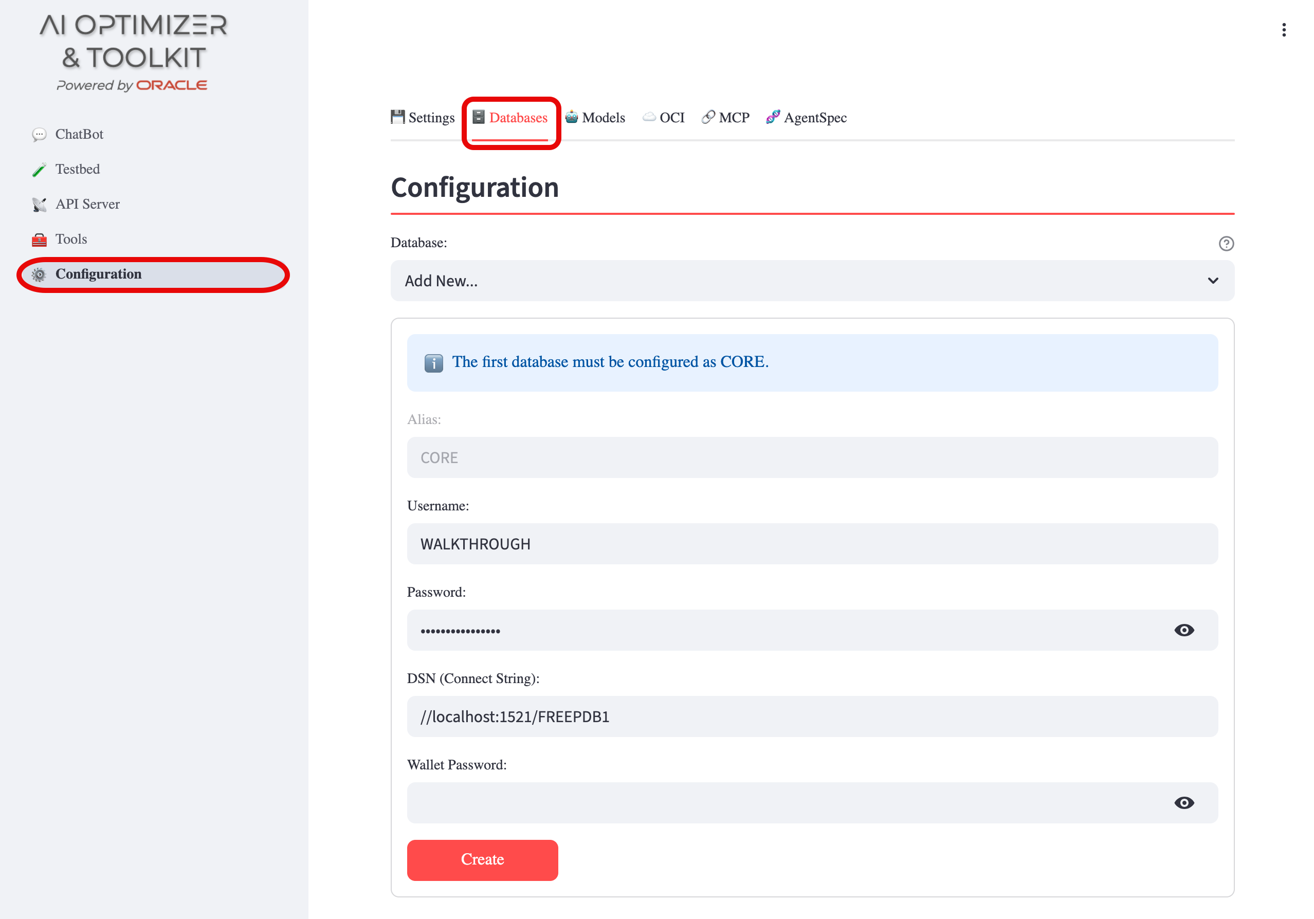 Configure Database