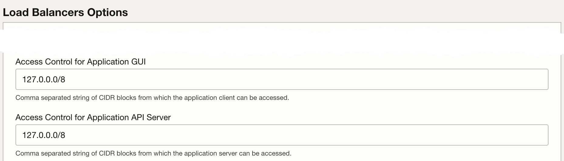 Application access-control settings