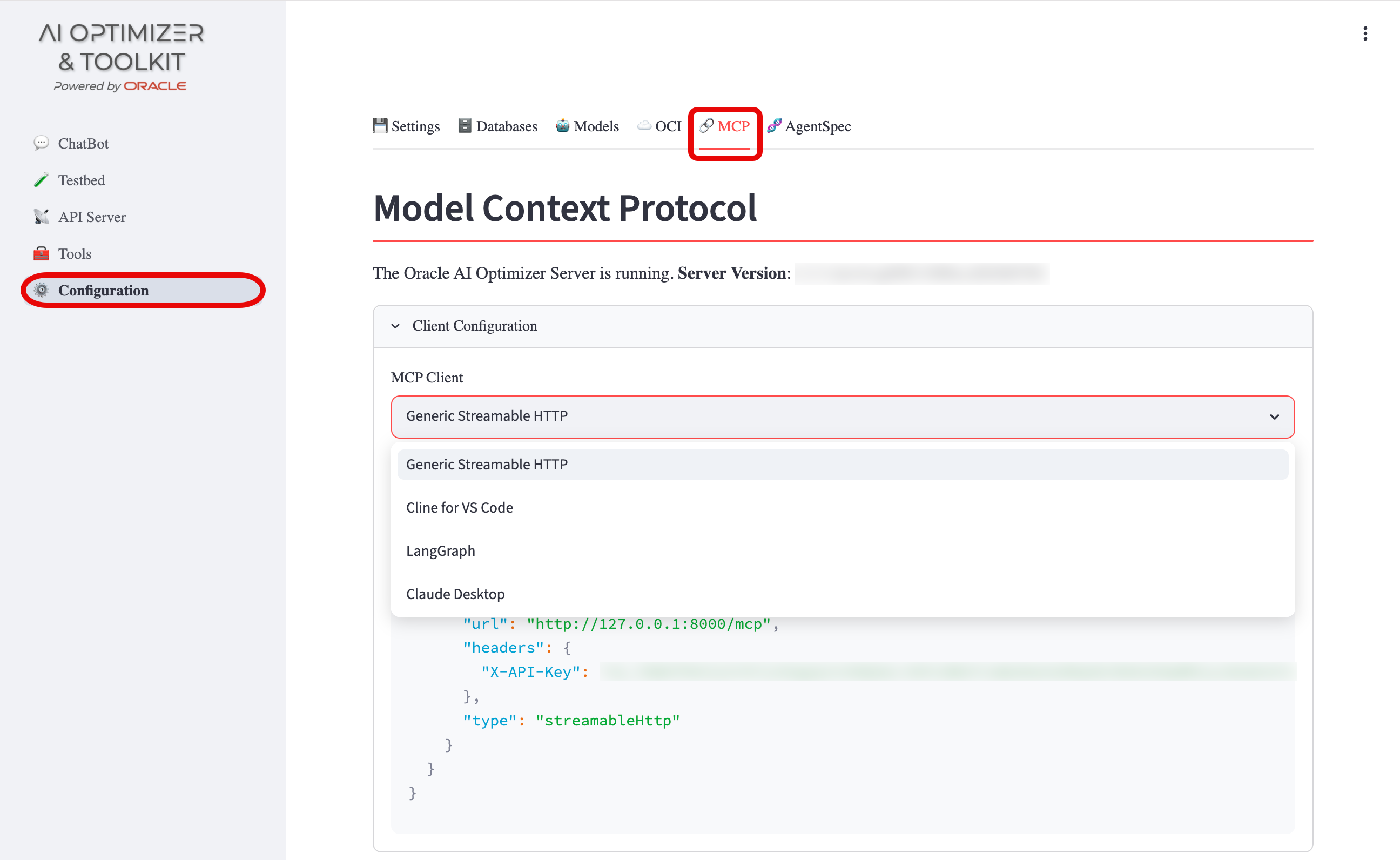 MCP Client Config