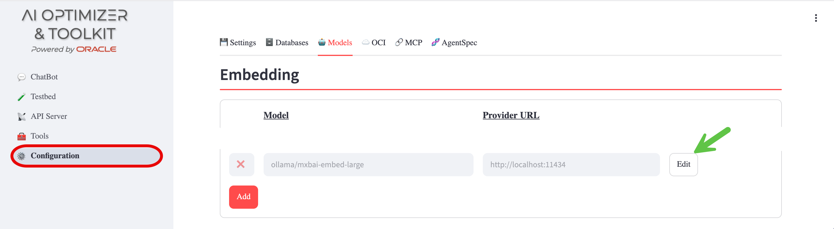 Configure Embedding Model