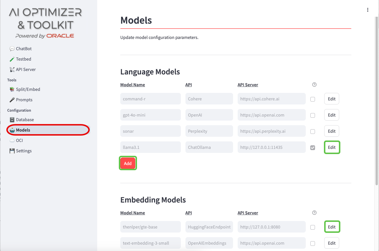 Model Config