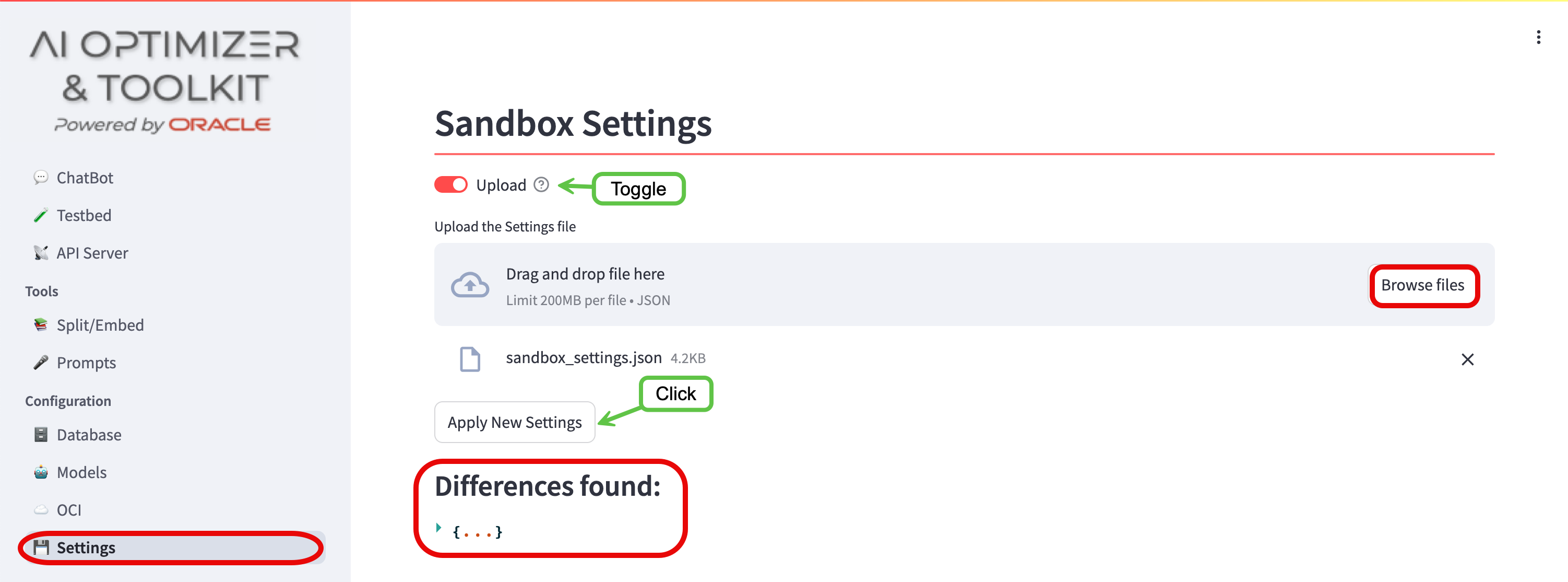 Upload Settings