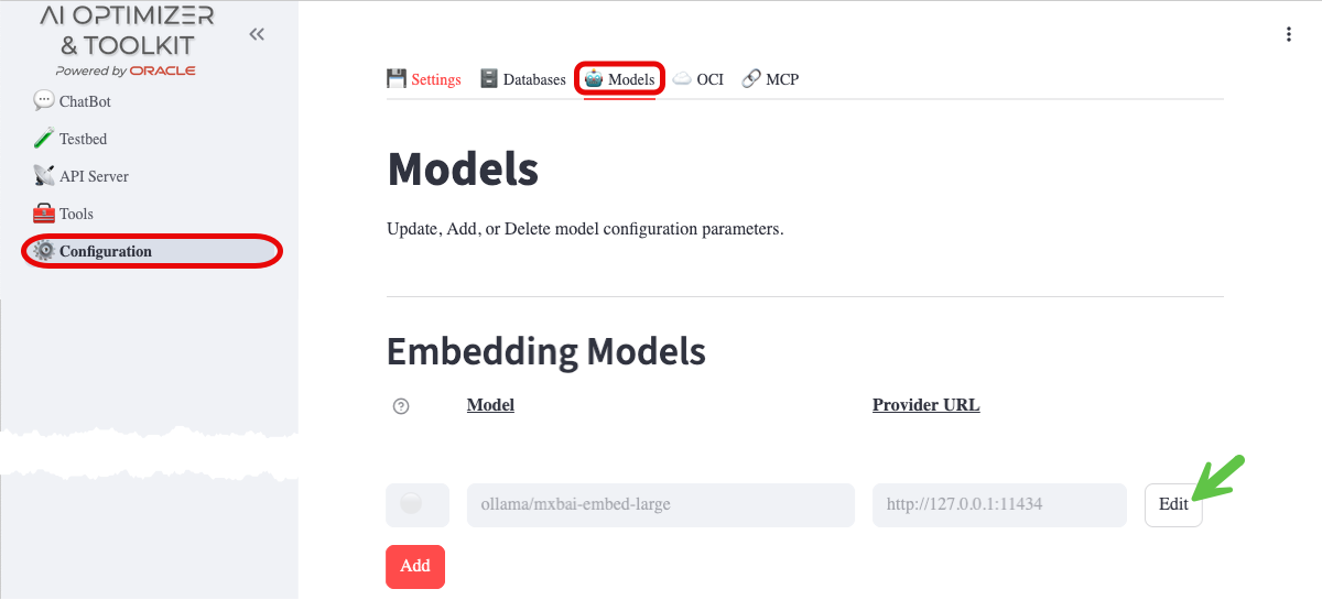 Configure Embedding Model