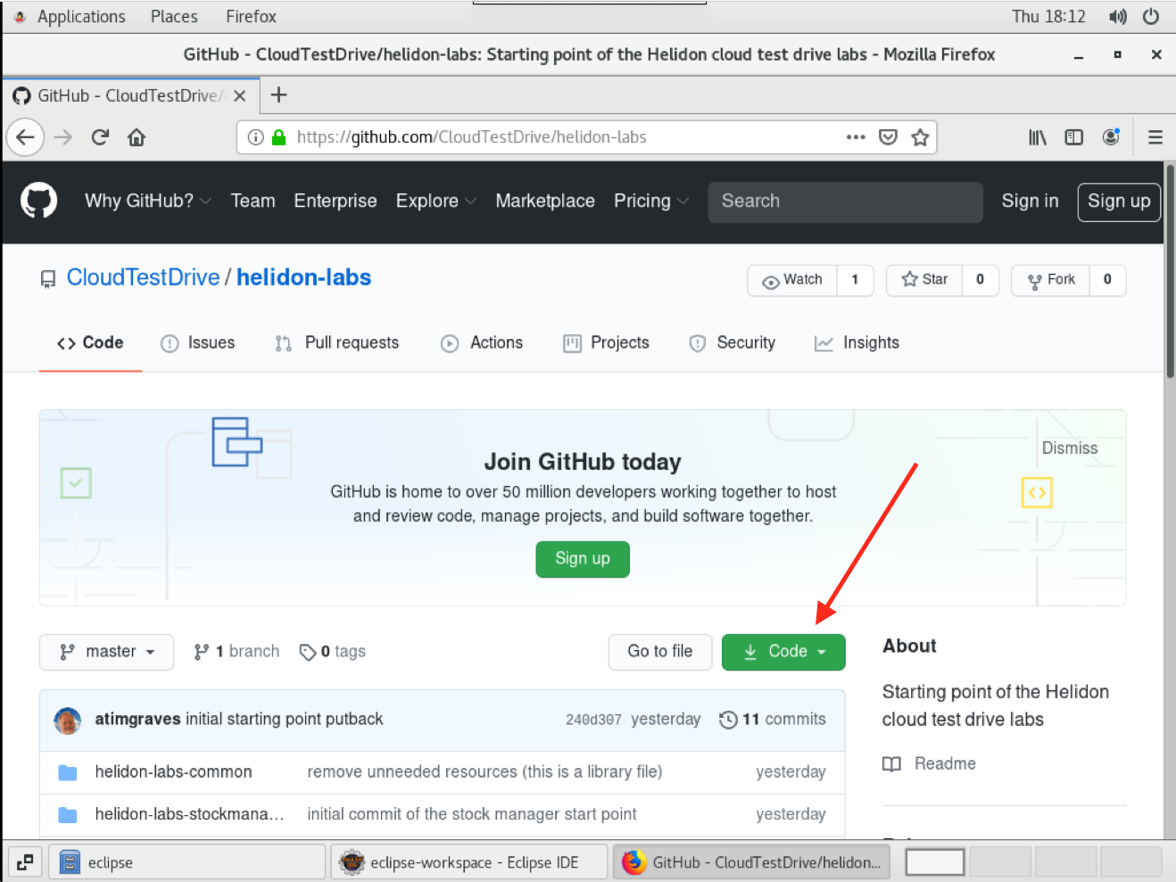 Accessing the code in github