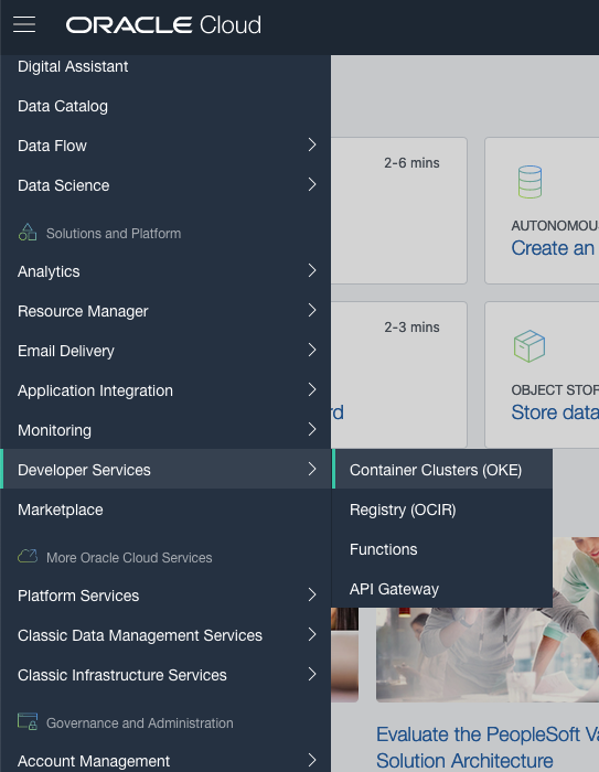 Accessing the Oracle Kubernetes Environment on 