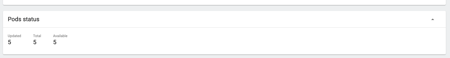 Seeing the change in pod count in the dashboard