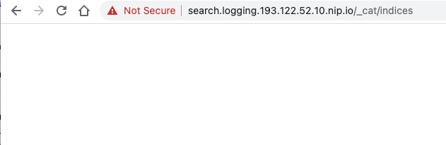There are currently no indicies in the elastic storage