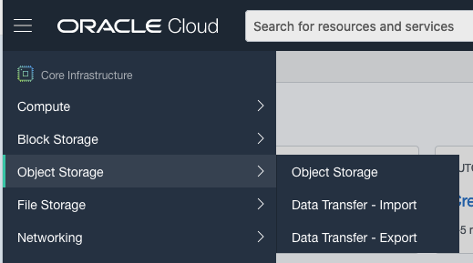 Accessing the object storage service