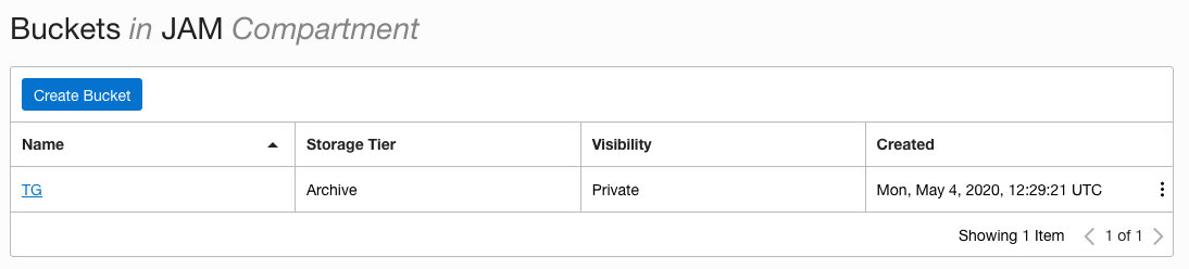 Object storage buckets list after delete