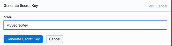 Generating a new secret key