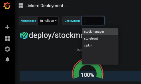 How to change deployments for the grafana dashbaord
