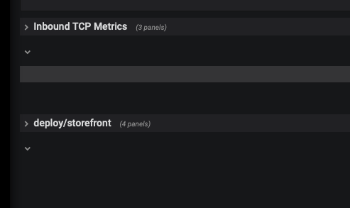 Expanding the dashboard to see additional metrics