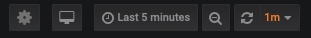 The current grafana time window