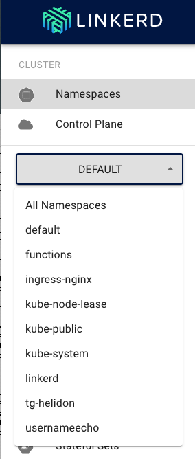 Looking at the namespaces