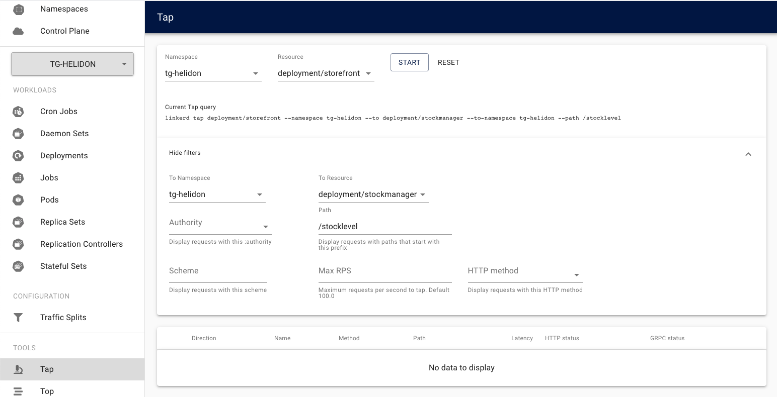 Accessing the individual requests using tap
