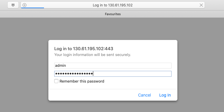 Logging in to the Linkerd web page