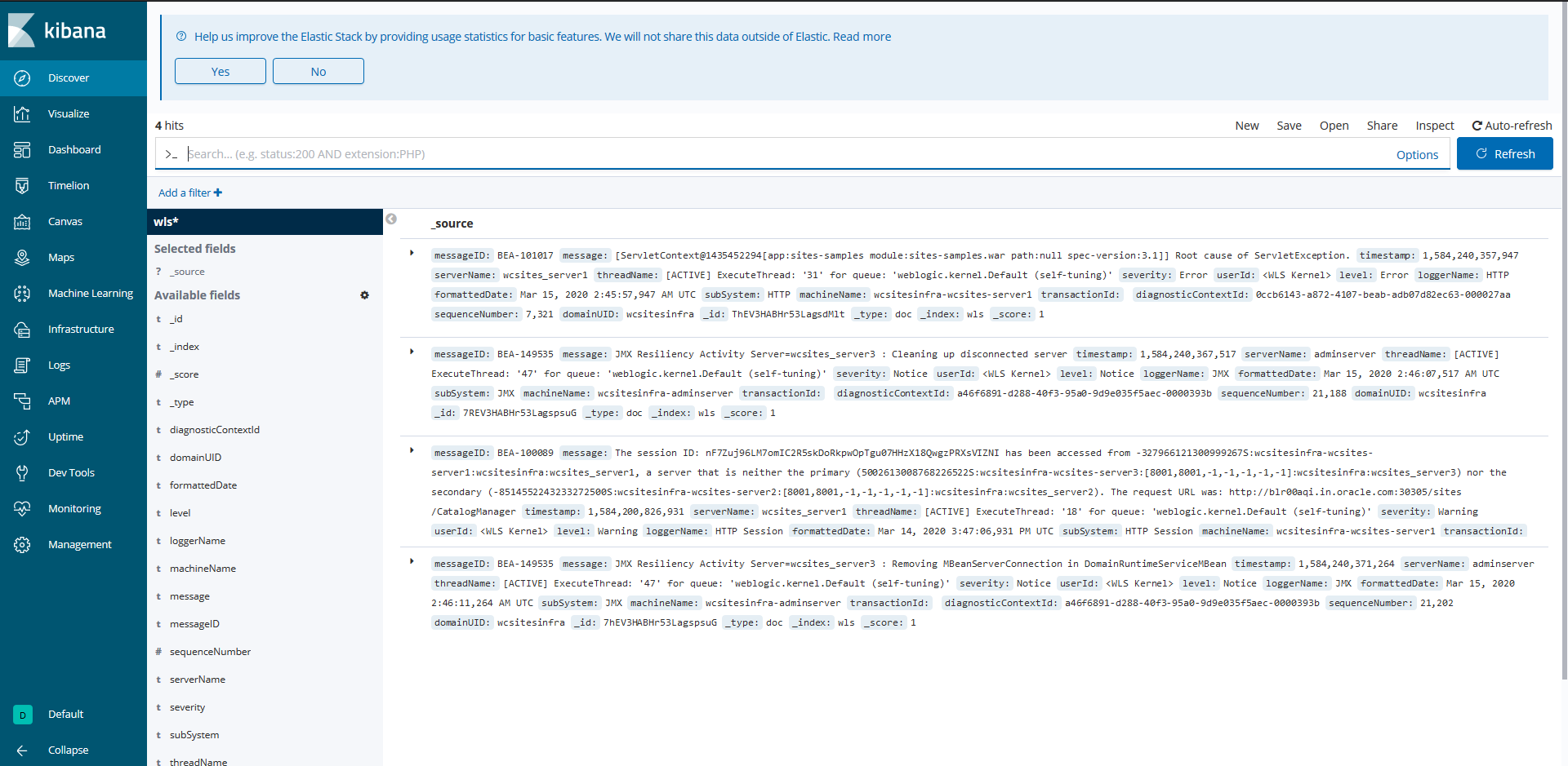 WLE-Kibana-Dashboard