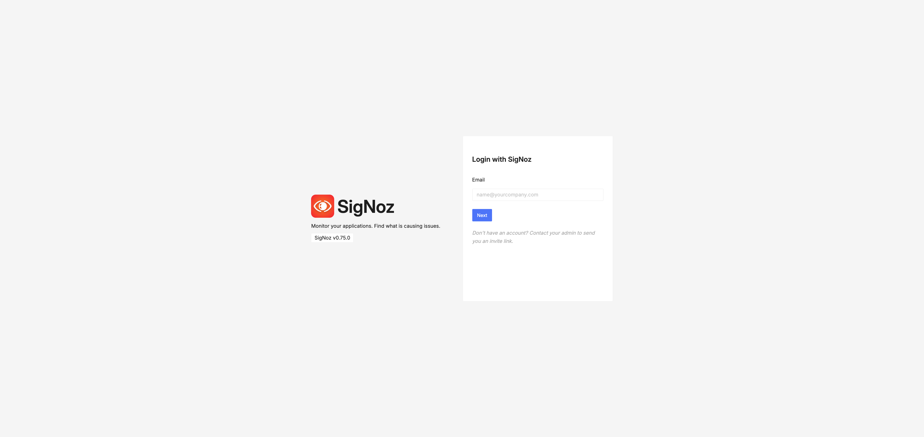 SigNoz Sign-in