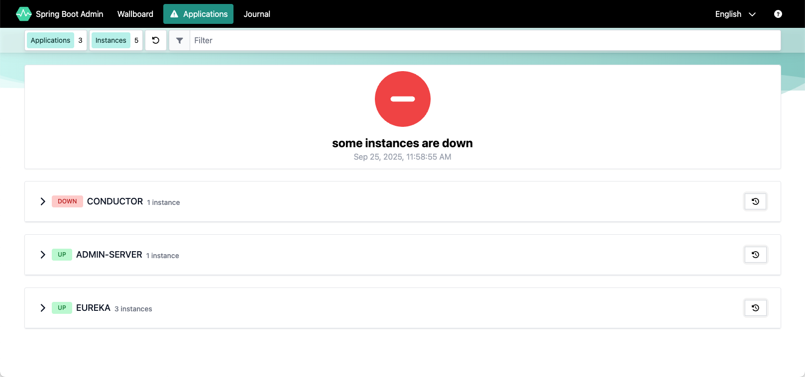 Spring Boot Admin Server