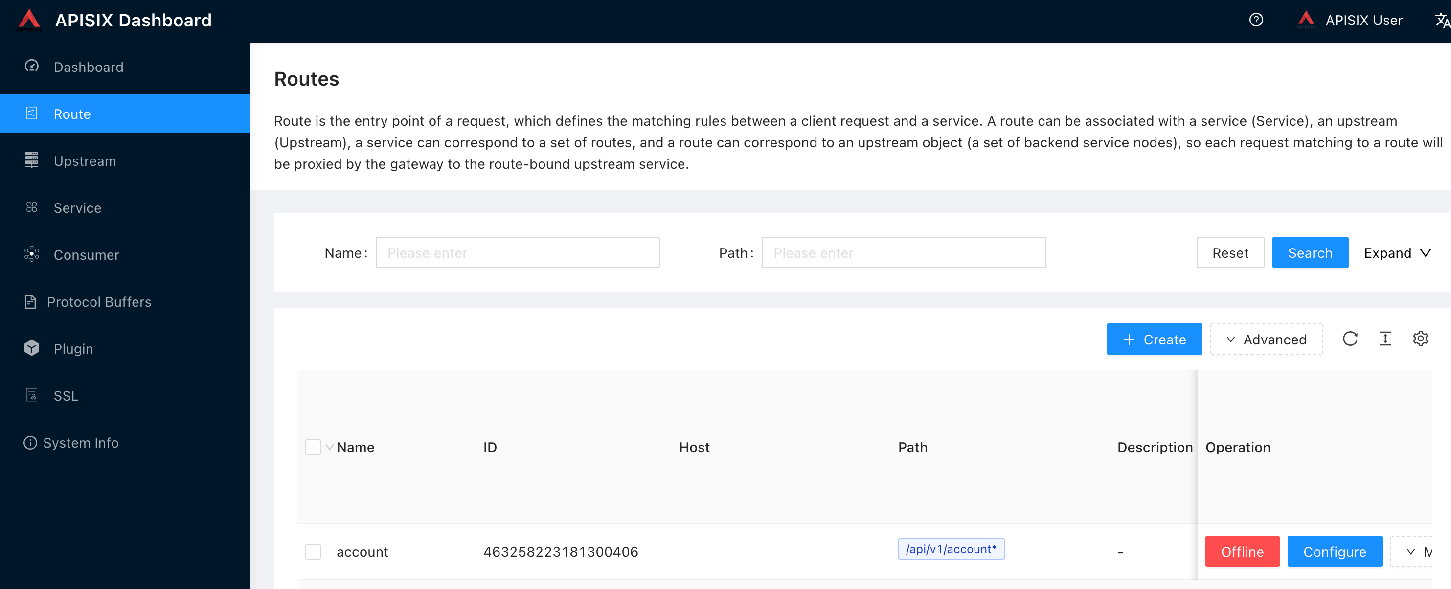 APISIX Route Created