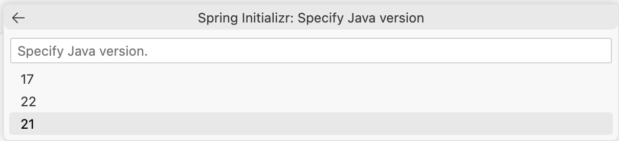 Specify Java version