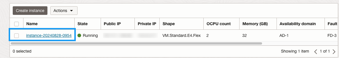 Select Compute Instance