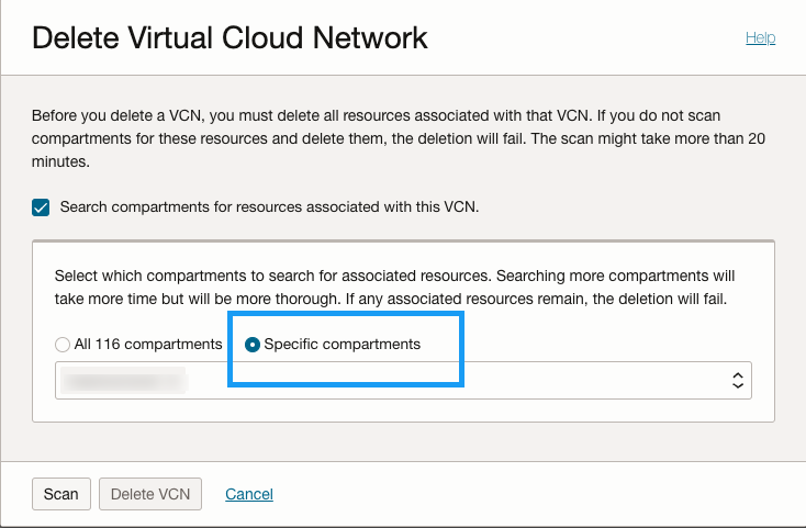 Virtual Cloud Network Name