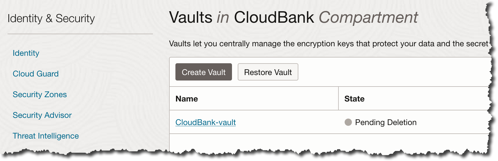 OCI Vault