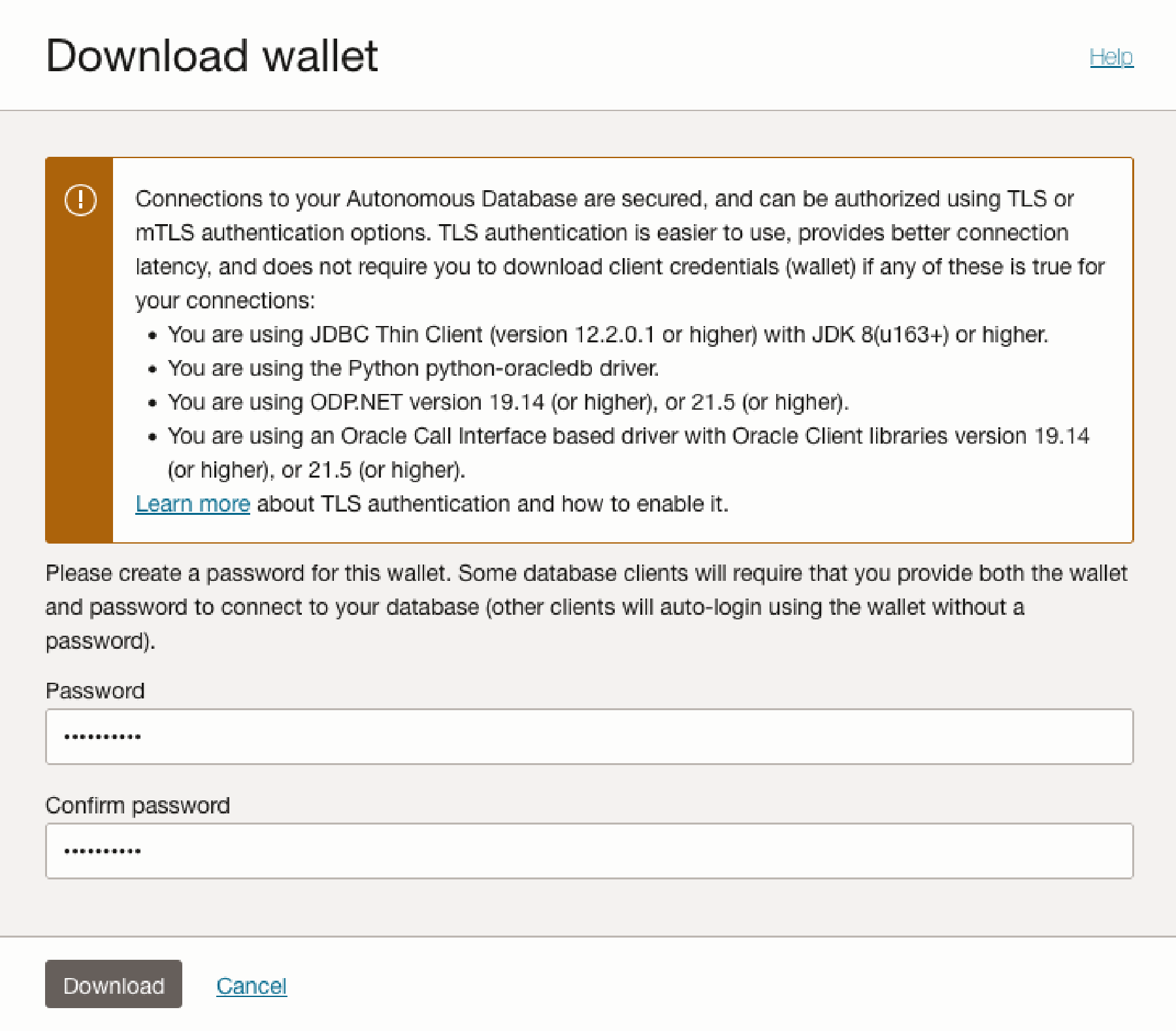 Wallet Password