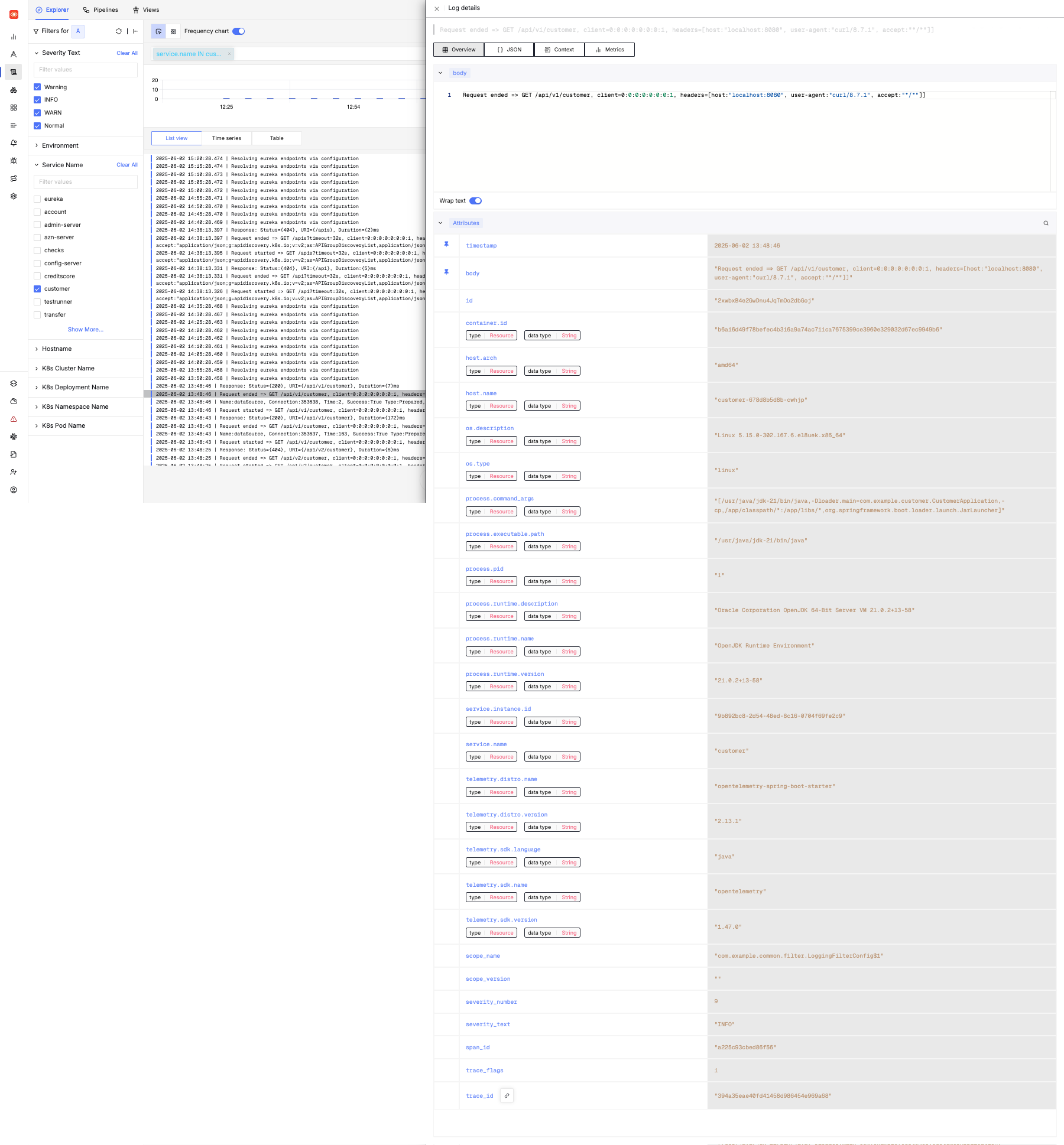 SigNoz Log Details